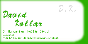 david kollar business card